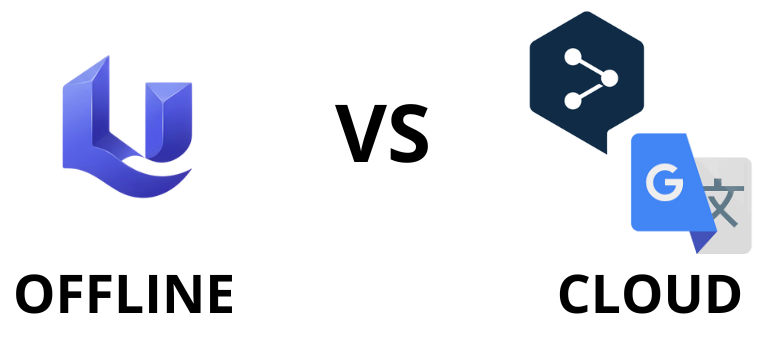 LINGUAE offline translation versus cloud translation tools